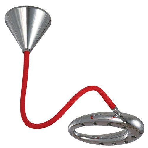Lámpara Colgante Led*8Lts*1W*(Led/I)*100-240V*3500K*Acab. En Cromo Con Cable Rojo