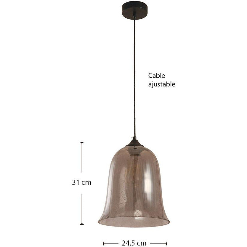 LAMP. COLGANTE*1LT*E27*60W*(B/I)*120V 60HZ*ACAB. EN NEGRO