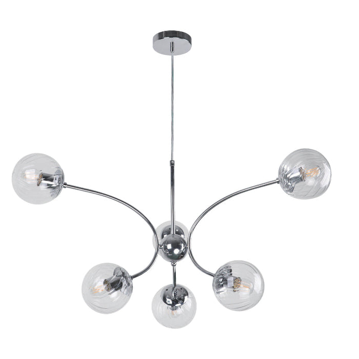 Lámpara Colgante Cromo 6L E27 60W