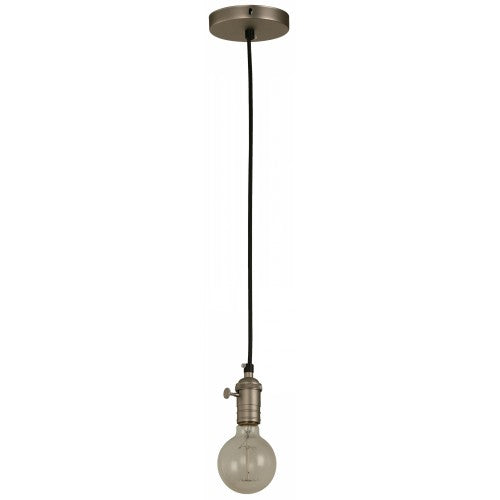 LAMP. COLGANTE PLATA ENVEJECIDO 1L E27 60W