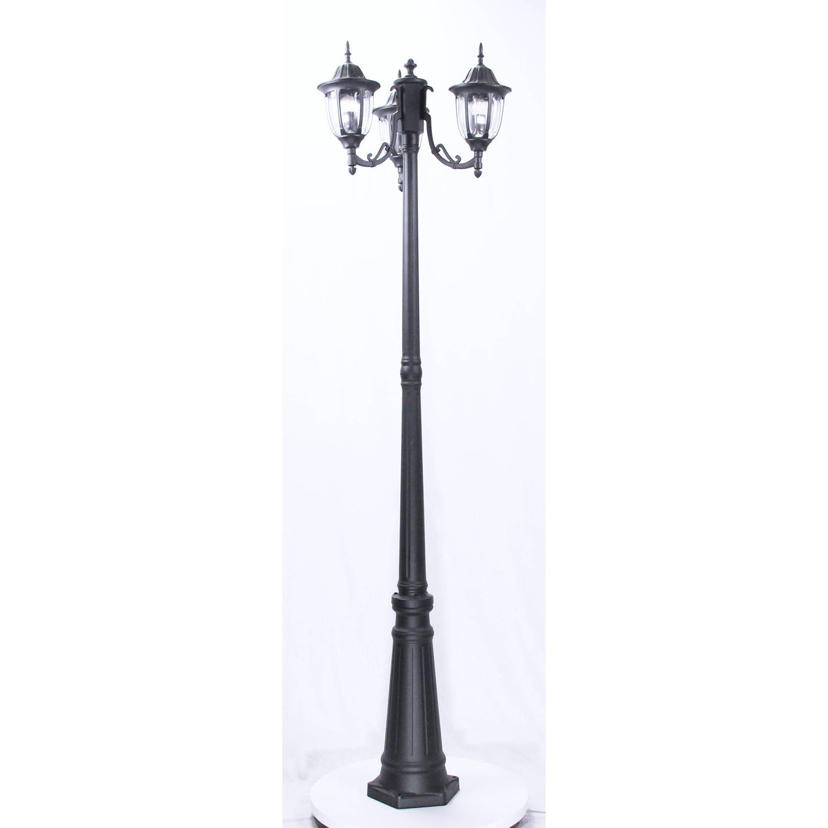 Lámpara Exterior  Poste Negro 3L E27 100W