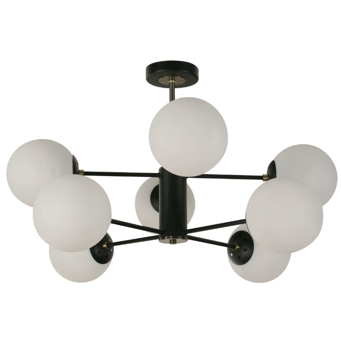 LAMP. TECHO BRONCE ANTIGUO+NEGRO 8L E27 40W
