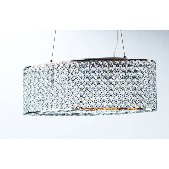 LAMP. COLGANTE TECHO CRISTAL CROMO 7L G9 40W (B/I) (CONVERTIBLE)