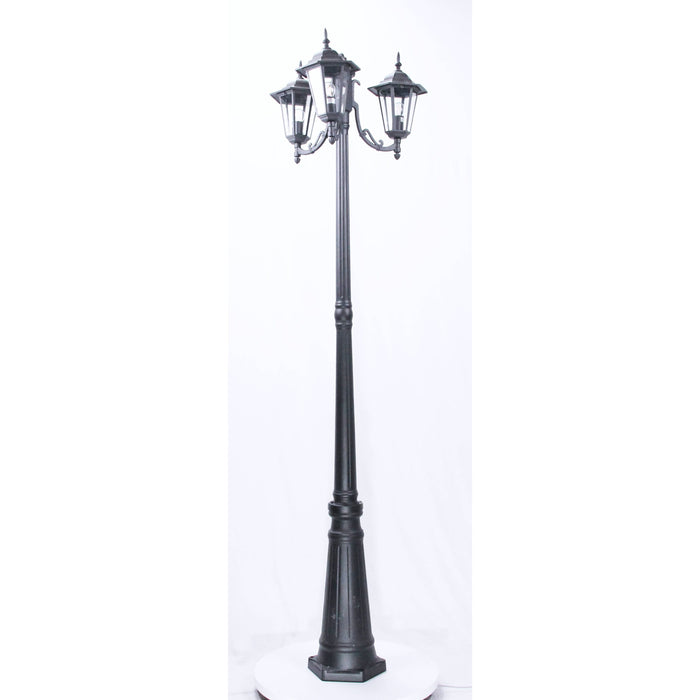 Lámpara Exterior  Poste Negro 3L E27 100W
