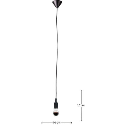 LAMP. COLGANTE NEGRO 1L E27 60W