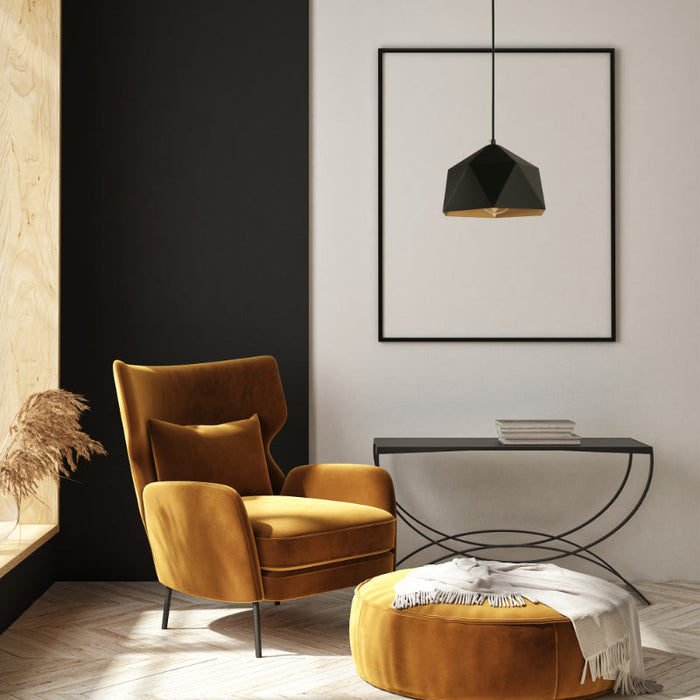 Lámpara Colgante Negro 1L E27 60W