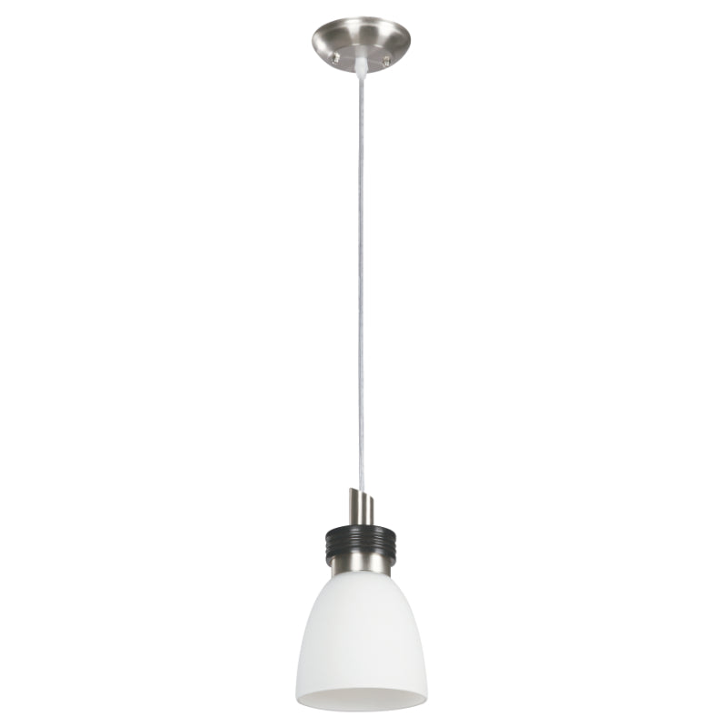 LAMP. COLGANTE NÍQUEL SATINADO 1L E27 60W