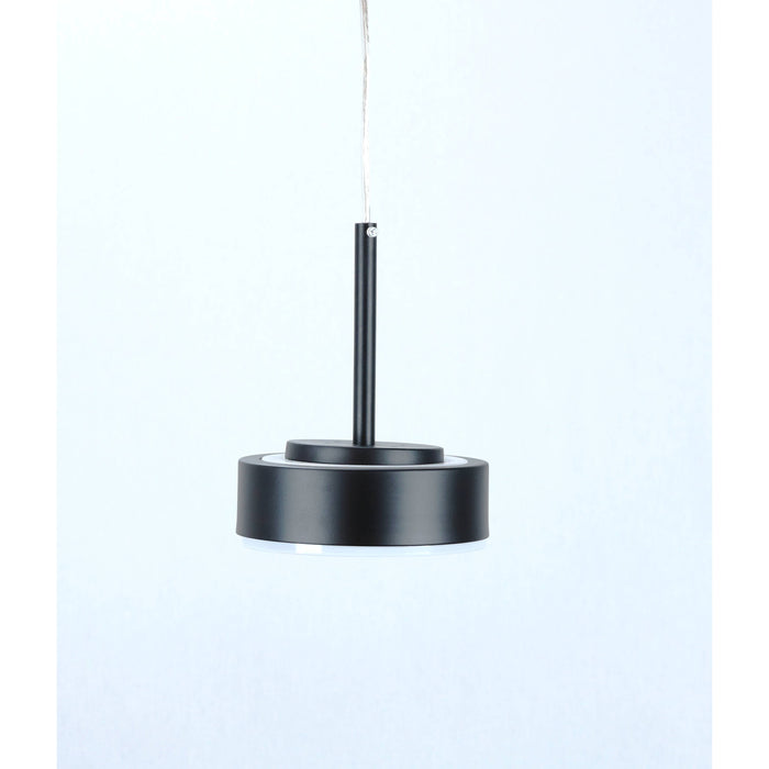 LAMP. LED COLGANTE NEGRO 6W 100-240V 3000K