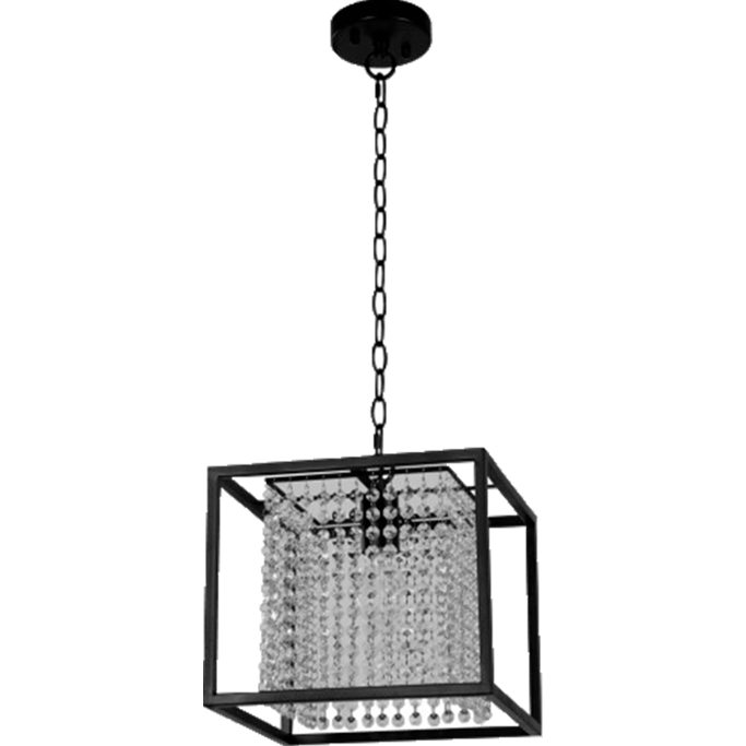 LAMP. COLGANTE NEGRO 1L E27 40W