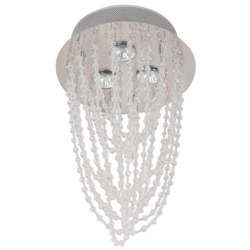 Lámpara Colgante De Cristal 3 Luces*120V*50W*Gz10*Acab. Cromo