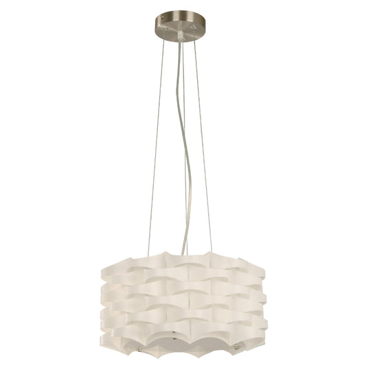 LAMP. COLGANTE NÍQUEL SATINADO 2L E27 10W (BOMBILLO INTELIGENTE INCLUIDO)