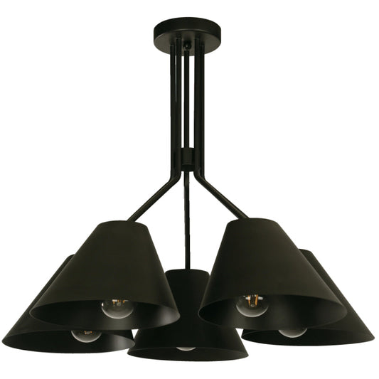 LAMP. COLGANTE NEGRO 5L E27 60W