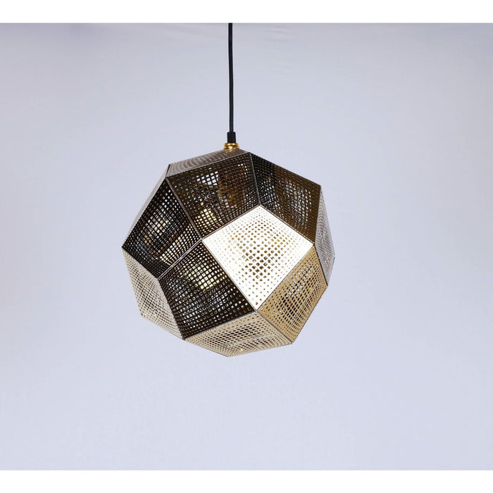 LAMP. TECHO DORADO Y NEGRO 1L E27 60W