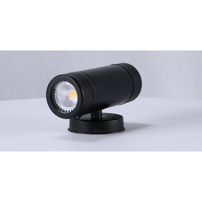 LAMP. EXT. PARED NEGRO 2L GU10 3W I/B LED