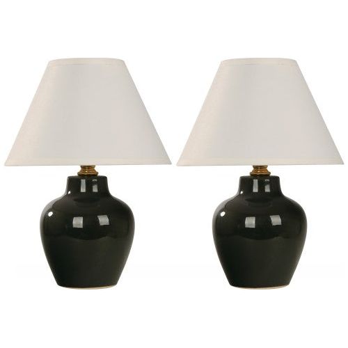 LAMP. MESA NEGRO 1L E27 40W (2 PIEZAS)