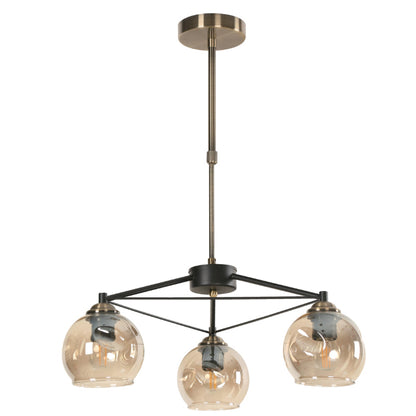 LAMP. TECHO BRONCE ANTIGUO 3L E27 40W