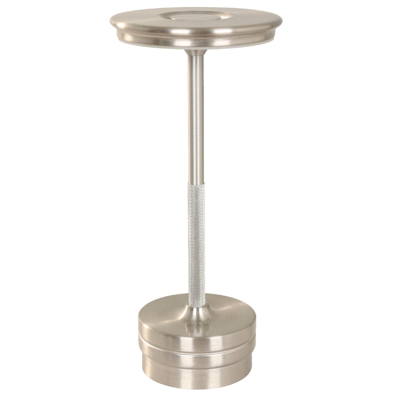 LAMP. LED DE MESA NIQUEL 5W 5V 3000K/4000K/6000K RECARGABLE CCT EN BASE