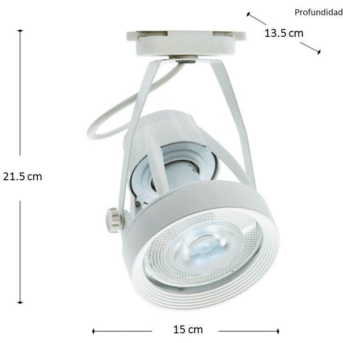 LAMP. TECHO RIEL BLANCO 1L E27 35W