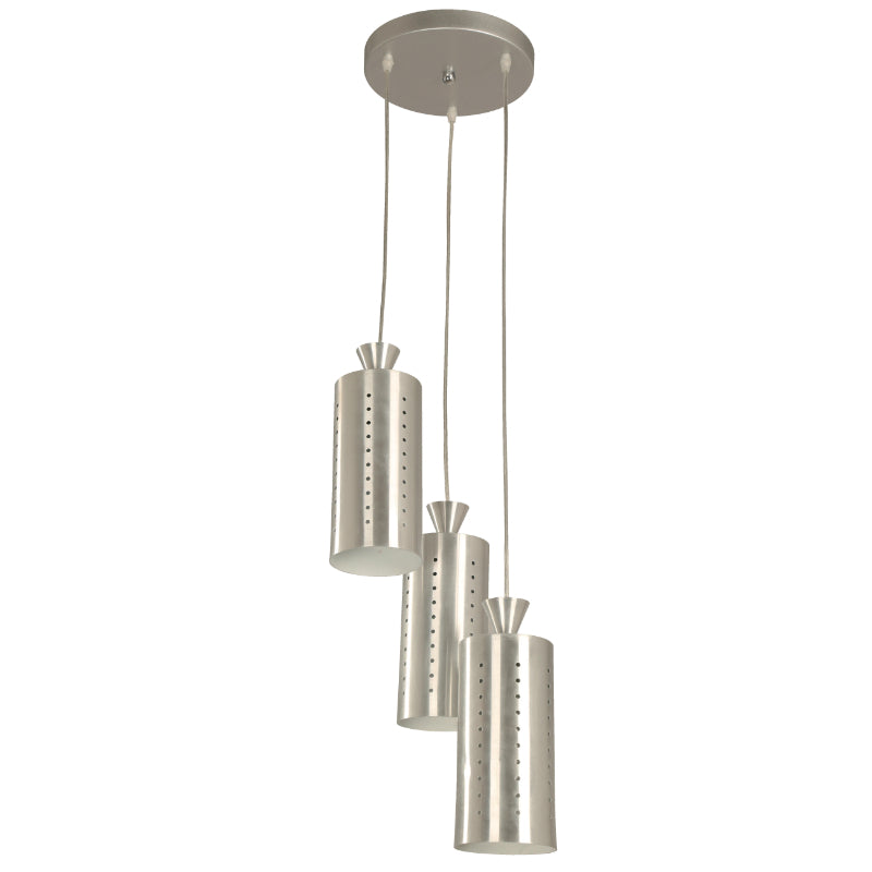 Lámpara Colgante Níquel Satinado 3L E27 60W