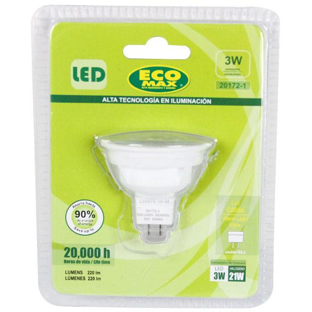 BOMBILLO LED MR16 G5.3 3W 100-240V 3000K