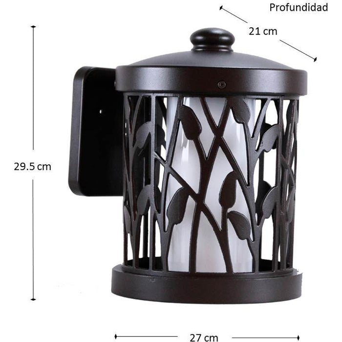 Lámpara Exterior  Pared Chocolate 1L E27 60W