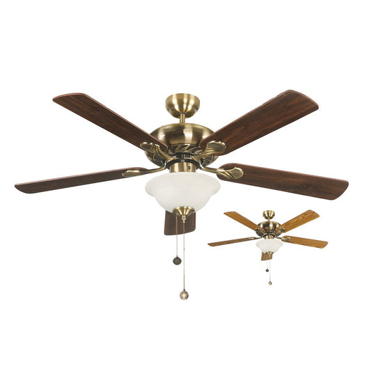 VENTILADOR DE TECHO 52" BRONCE ANTIGUO 2L E27 40W