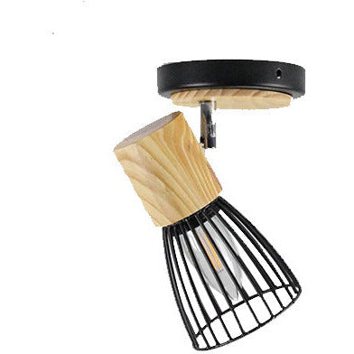 LAMP. TECHO REFLECTORA NEGRO Y CROMO 1L E27 40W