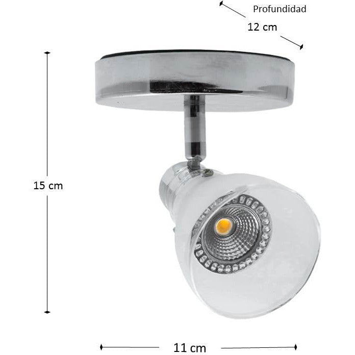 LAMP. TECHO REFLECTORA CROMO 1L GU10 50W