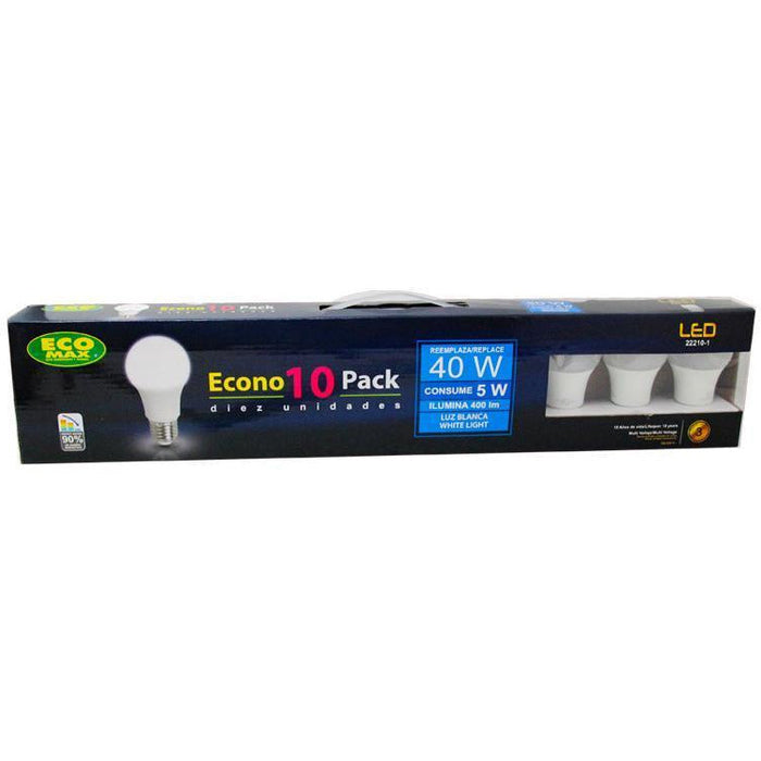 BOMBILLO LED A55 E27 5W 100-240V 6000K 10 PIEZAS