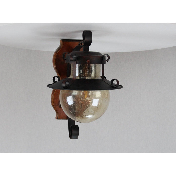 LAMP. PARED MADERA 1L E27 60W
