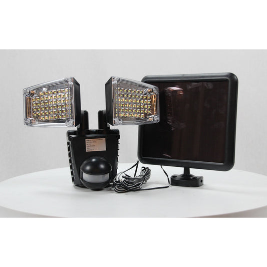 LAMP. LED EXT. SOLAR DE PARED NEGRO 10W 6000K CON SENSOR IP44