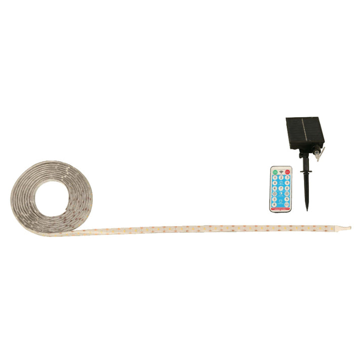 CINTA LUMINOSA SOLAR LED 3M 3W 3.7V 3500K CONTROL REMOTO