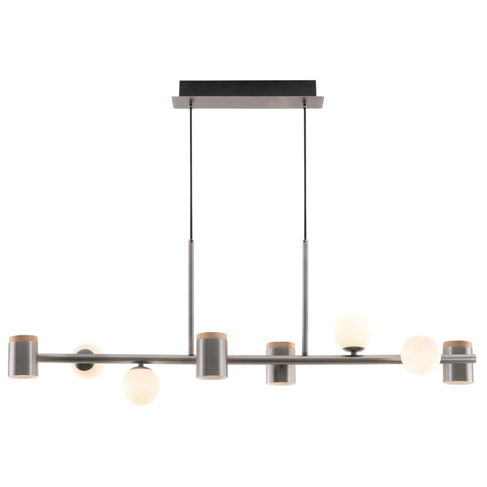 LAMP. COLGANTE 8L NIQUEL SATINADO GU10 5W