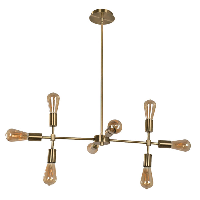 LAMP. COLGANTE BRONCE ANTIGUO 8L E27 6W