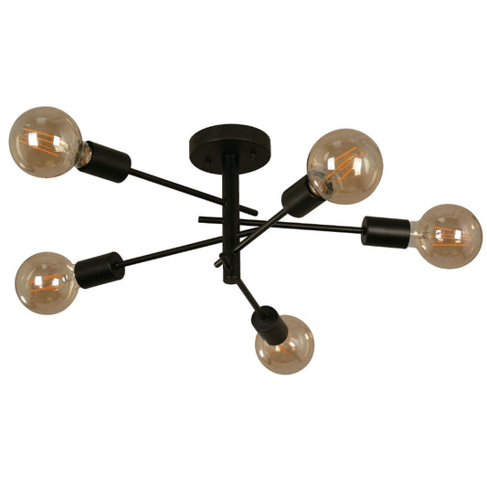LAMP. TECHO NEGRO 5L E27 40W