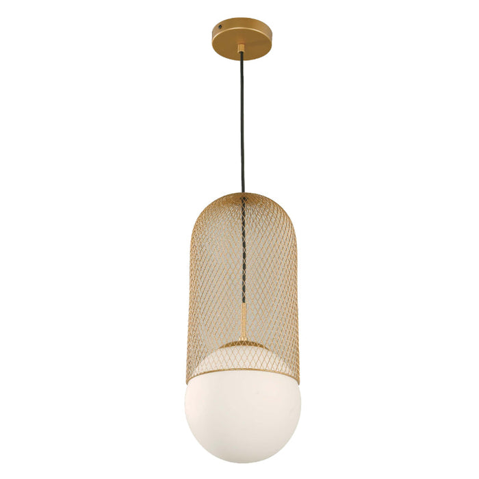 LAMP. COLGANTE DORADO 1L E27 40W