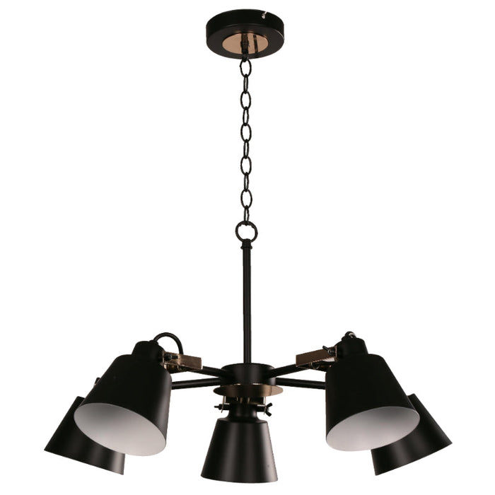 Lámpara Colgante Negro 5L E27 40W