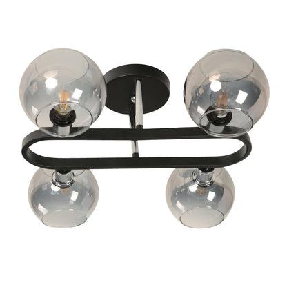 Lámpara Techo Negro 4L E14 40W