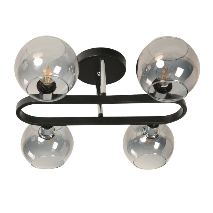 Lámpara Techo Negro 4L E14 40W