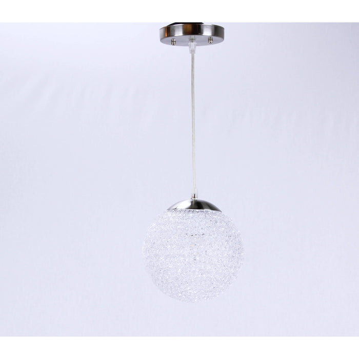 LAMP. COLGANTE NÍQUEL SATINADO 1L E27 60W