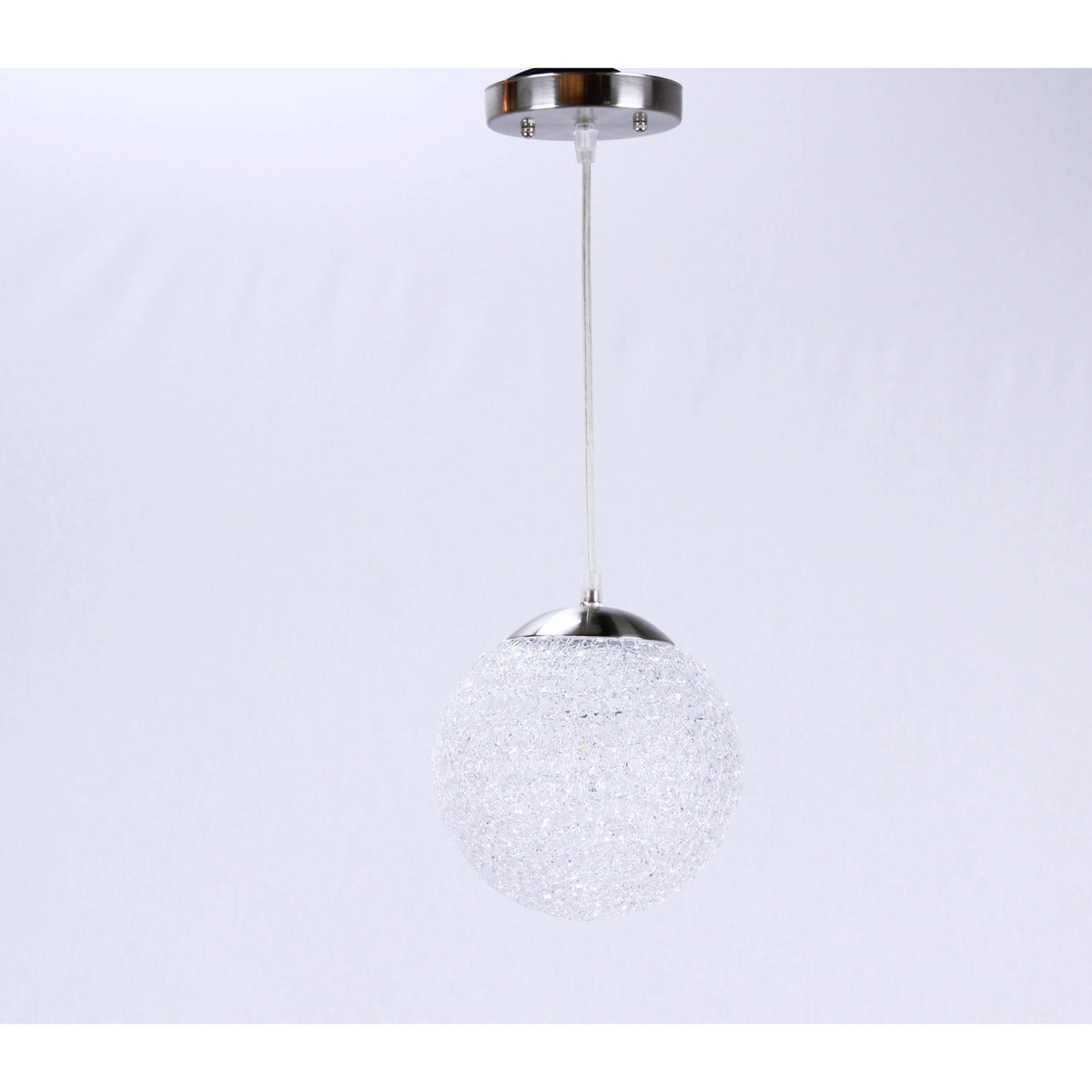 LAMP. COLGANTE NÍQUEL SATINADO 1L E27 60W