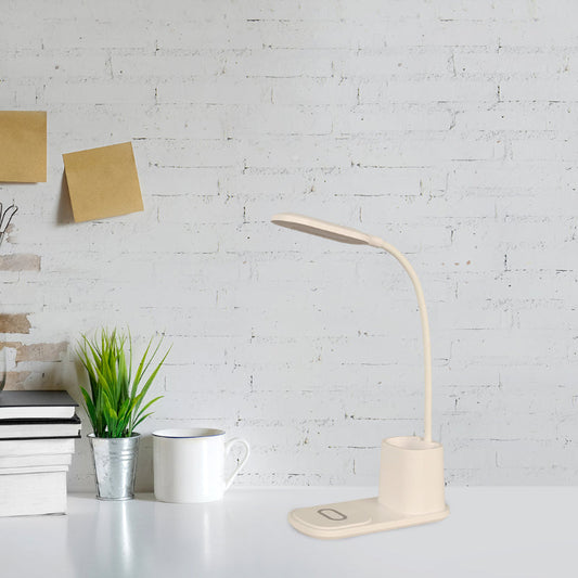 LAMP. LED ESCRITORIO BLANCO 1L 2W 5V 2700/5700K (CCT CAMBIABLE, TOQUE, CARGADOR INÁLAMBRICO)