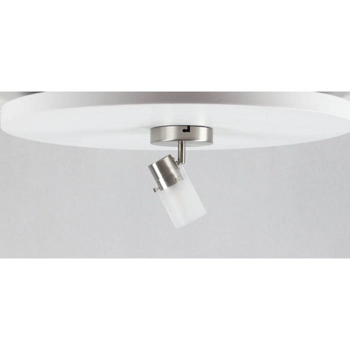LAMP. TECHO NIQUEL SATINADO 1LUZ E27 60W N/B