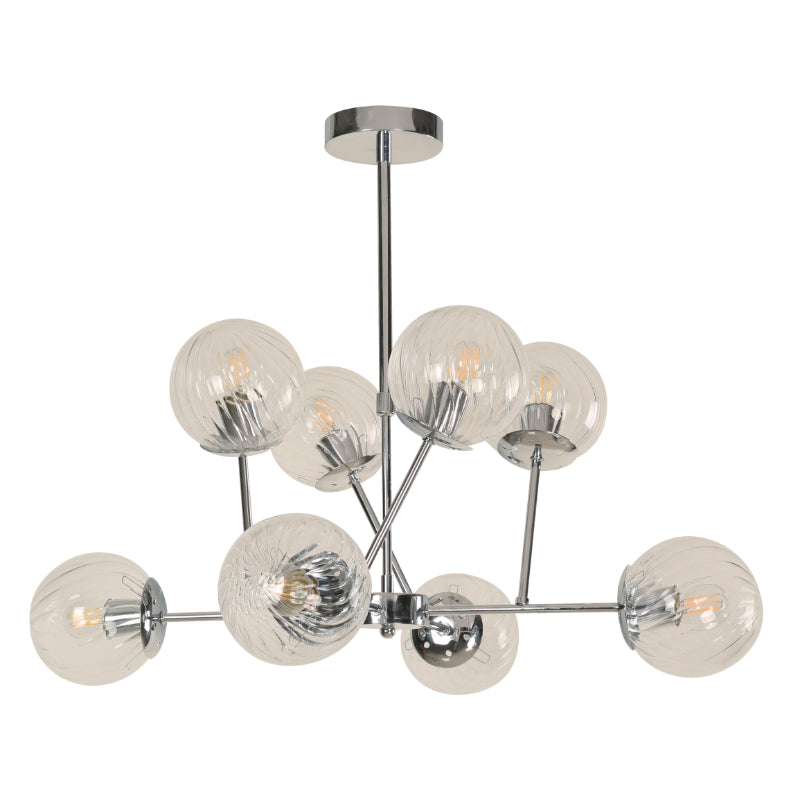 LAMP. TECHO CROMO 8L E27 40W