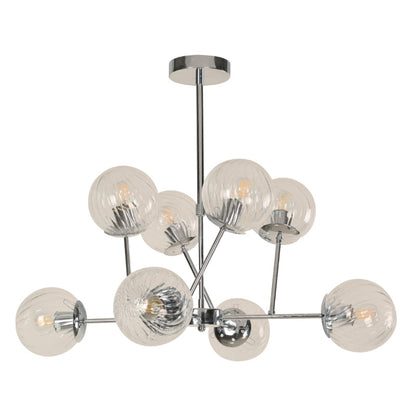 LAMP. TECHO CROMO 8L E27 40W