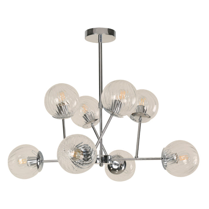 LAMP. TECHO CROMO 8L E27 40W