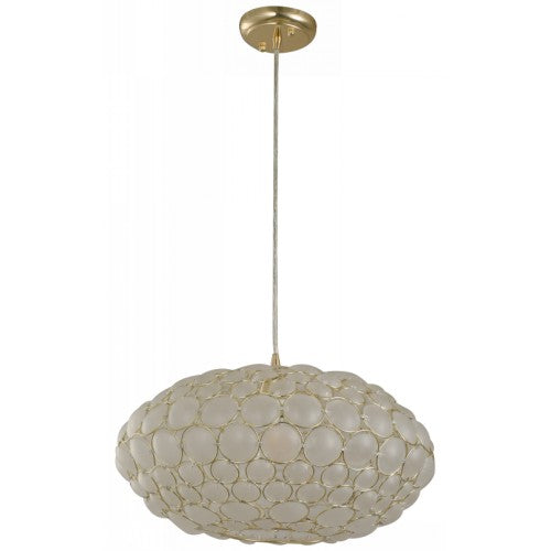 LAMP. COLGANTE BRONCE PULIDO 1L E27 60W