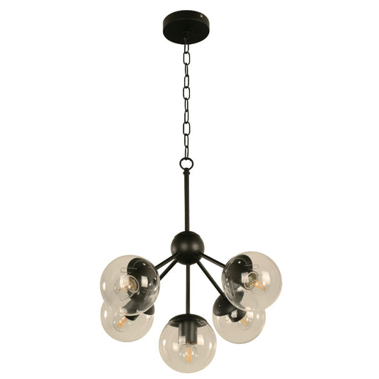 LAMP. COLGANTE NEGRO 5L E27 60W