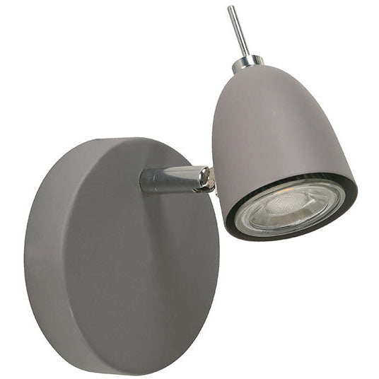 LAMP. PARED GRIS CROMO 1L MR16 GU10 50W