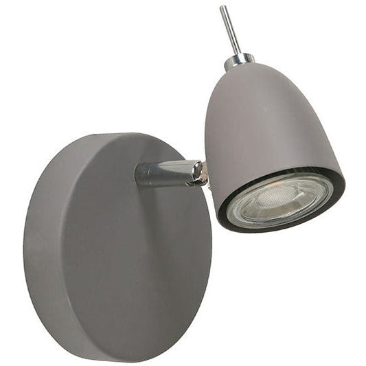LAMP. PARED GRIS CROMO 1L MR16 GU10 50W